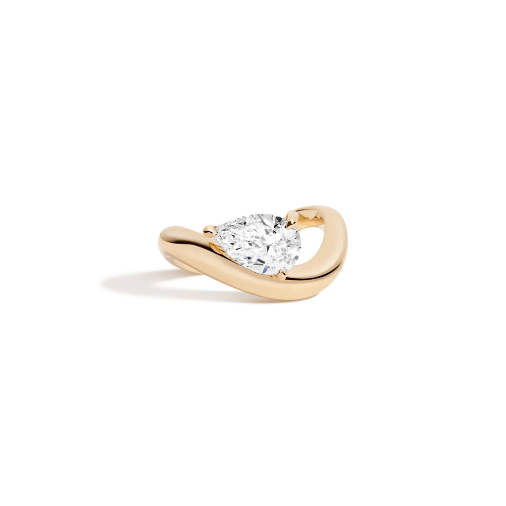 2ct Pear Lab Grown Diamond Floating Ring | AUrate New York