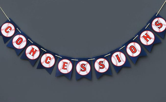 Boston Creative Company Baseball Concessions Banner Concession Sign Baseball Decor Baseball Happy... | Amazon (US)