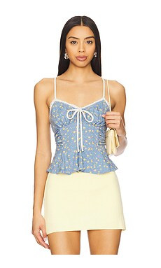 Free People Sammi Tank in Allure Blue Combo from Revolve.com | Revolve Clothing (Global)