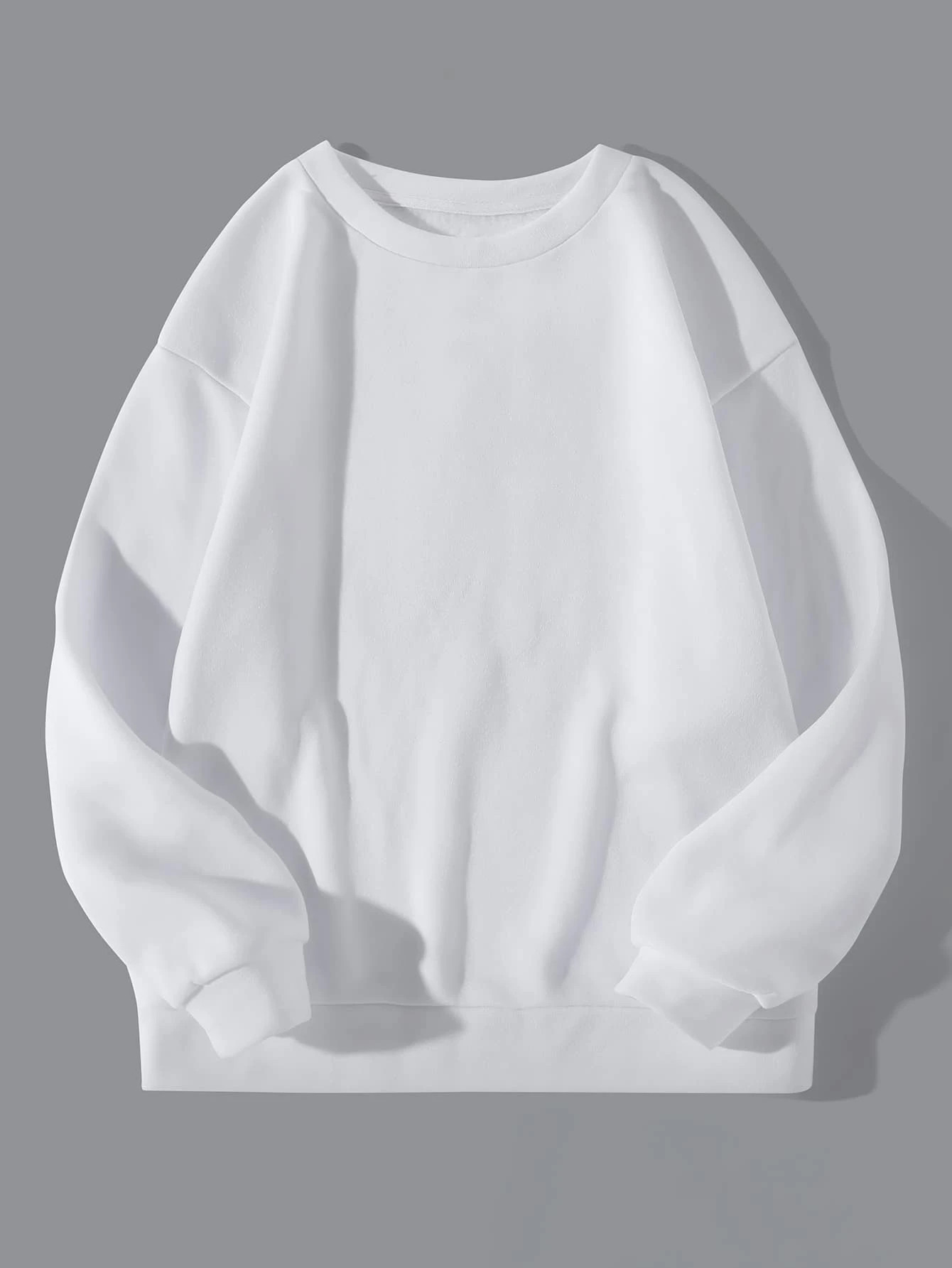 Solid Thermal Lined Sweatshirt | SHEIN
