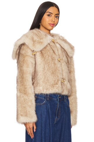 Hamilton Fox Cropped Jacket in Tan | Revolve Clothing (Global)