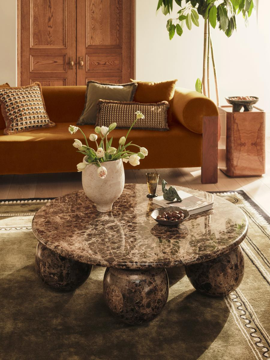 Oxley Coffee Table, Large, Dark Emperador Marble | Soho Home Ltd