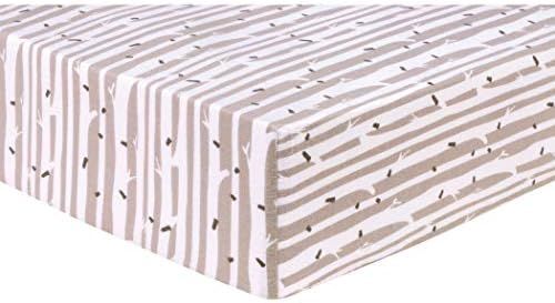 Trend Lab Birch Stripe Deluxe Flannel Fitted Crib Sheet, 28x52x10 Inch (Pack of 1) | Amazon (US)