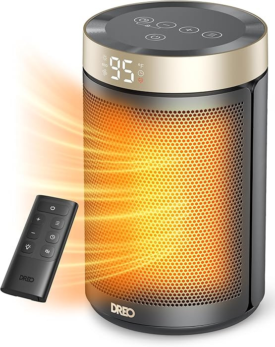 DREO Space Heater, Portable Electric Heaters for Indoor Use with Thermostat and Remote, 2024 Upgr... | Amazon (US)