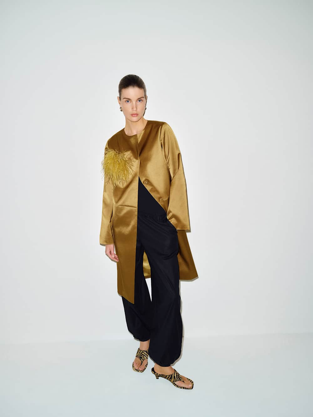 Stella Satin Coat | Reformation (Global)