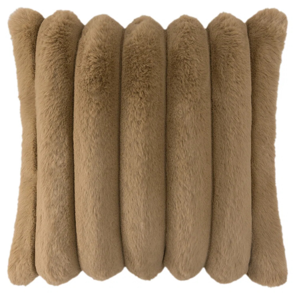 Soft Faux Fur Throw Pillow Cover 18 x 18 inches | Wayfair North America