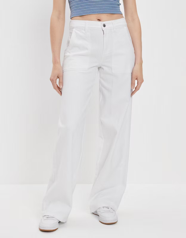 AE Stretch Super High-Waisted Baggy Wide-Leg Pant | American Eagle Outfitters (US & CA)
