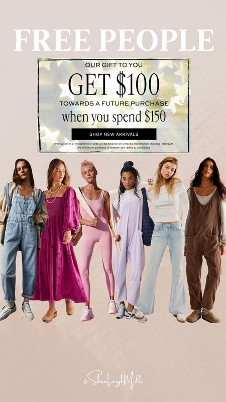 This is an awesome deal! Spend $150 today & get $100 for a purchase between 12/13-1/6! 

#freepeople #dealalert #holidayshopping #styletip #fallstyles #giftidea #giftforher #nashvillestyle #onlineshopping

#LTKGiftGuide #LTKSeasonal #LTKsalealert