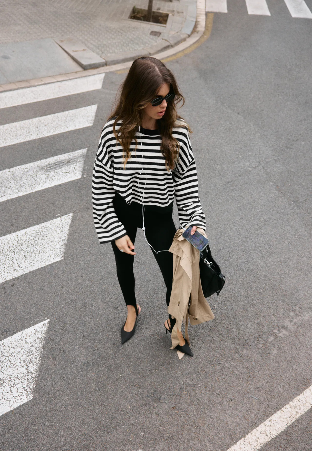 Wide sleeve cropped knit jumper | Stradivarius (UK)