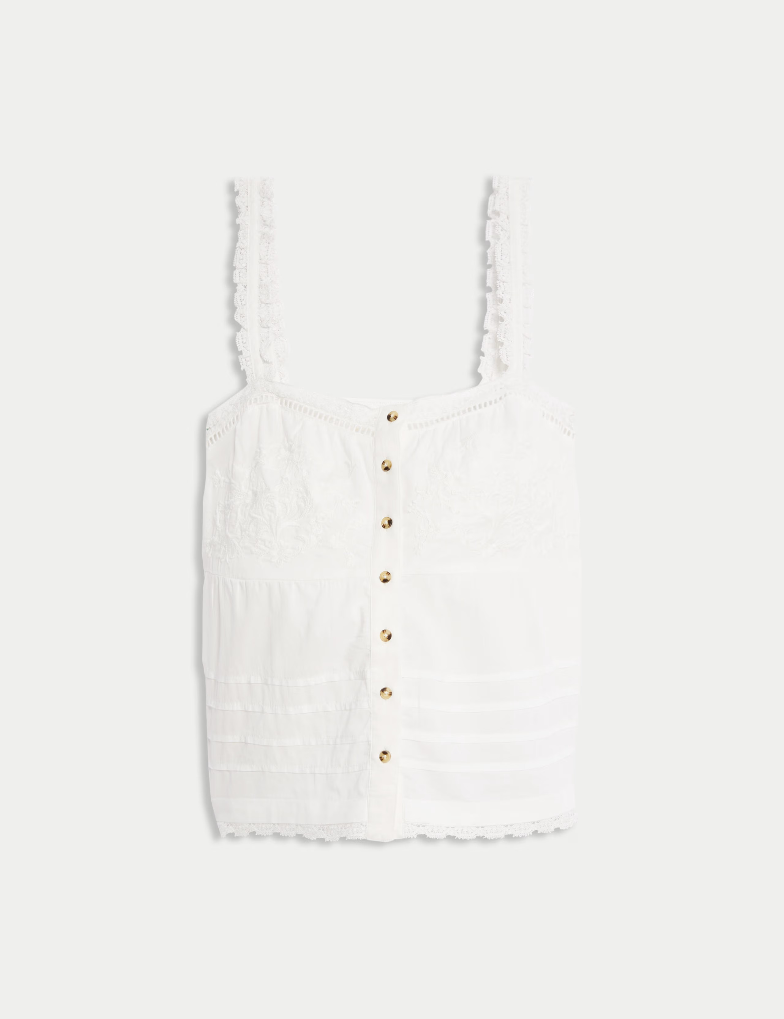 Pure Cotton Embroidered Cami Top | Marks & Spencer (UK)