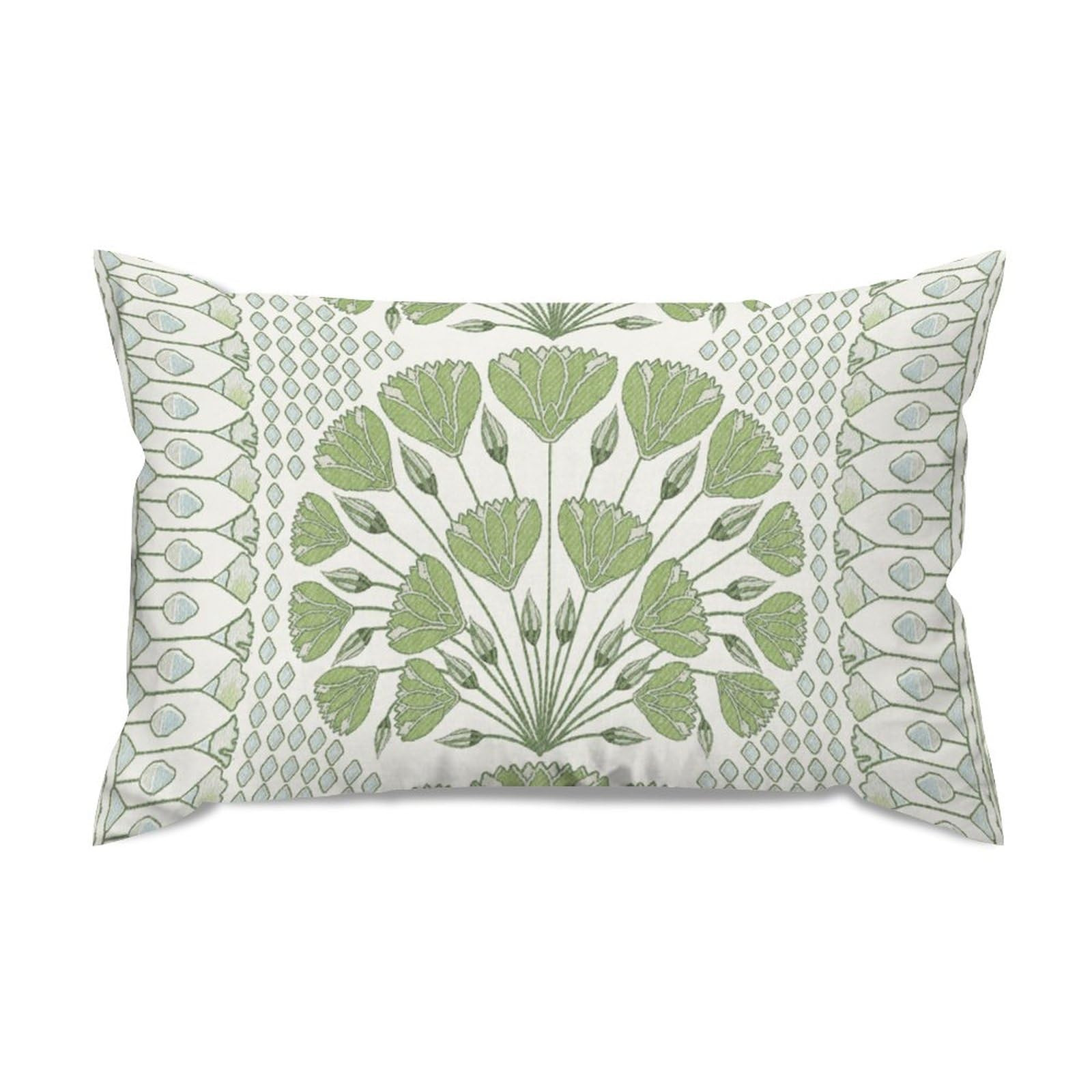 Cairo Green and White Floral Chinoiserie Style Pillow Case Euro Sham Pillow Cover Asian Cushion C... | Amazon (US)