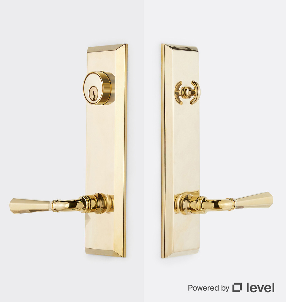 Putman Exterior Octogonal Lever Tube Latch Door Set with Level Bolt Smart Lock | Rejuvenation