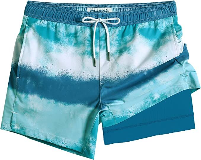 maamgic Mens 5 Inch Stretch Swimming Shorts Compression Liner Swim Trunks Swimwear Bathing Suits ... | Amazon (US)
