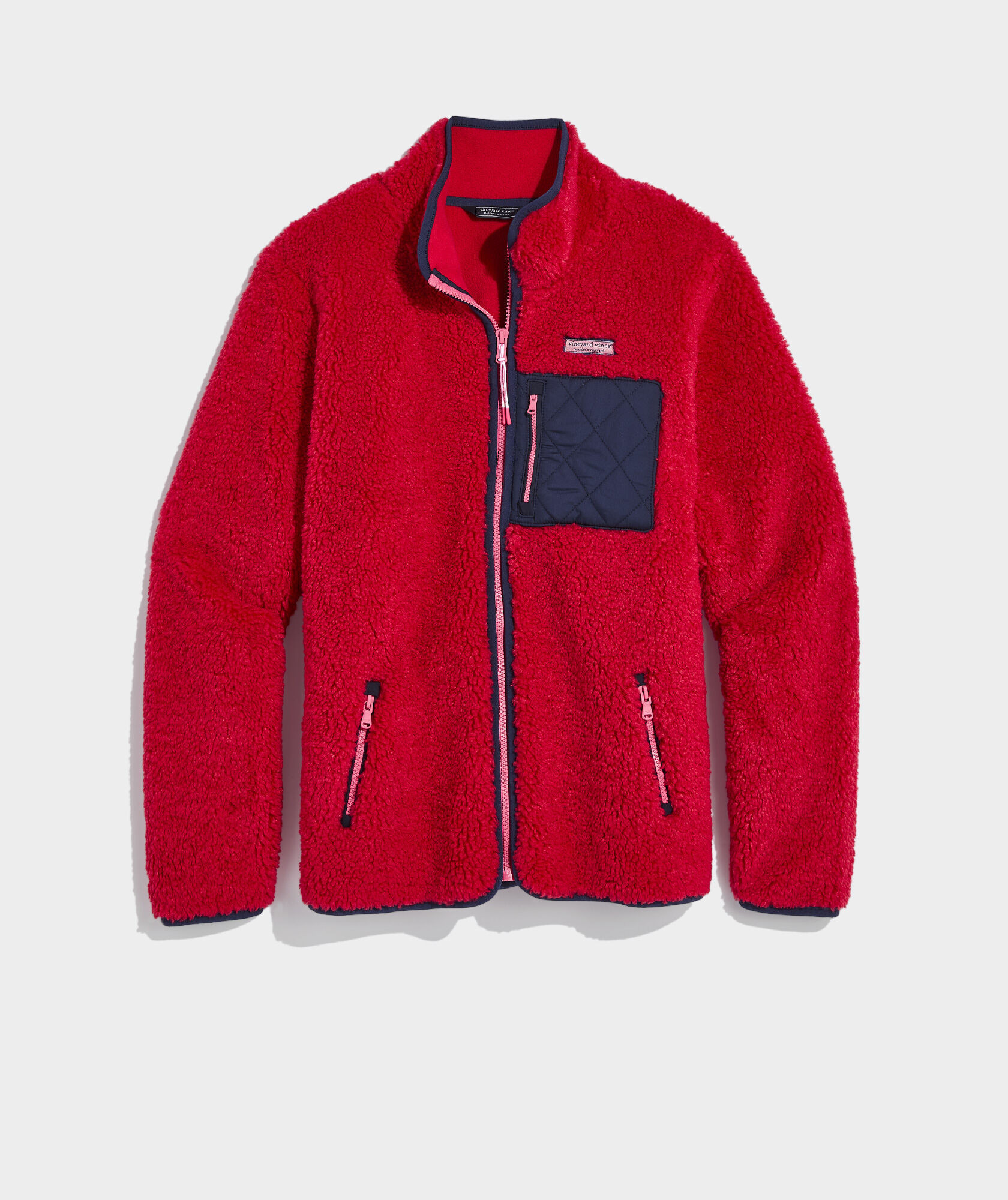 Heritage High-Pile Fleece Colorblock Full Jacket | vineyard vines