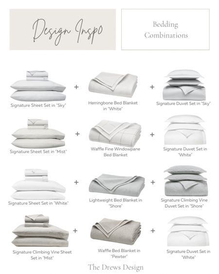 Sheet, blanket, and duvet cover combinations. Bedding. Bedroom design. Luxury bed bedding. Boll and branch bedding. Neutral bedding. Gift ideas.

#LTKGiftGuide #LTKhome #LTKsalealert