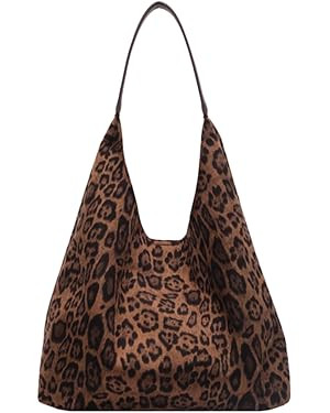 YFGBCX Leopard Tote Bag for Women Cheetah Purse Brown Vintage Hobo Bag Large Capacity Work Tote B... | Amazon (US)