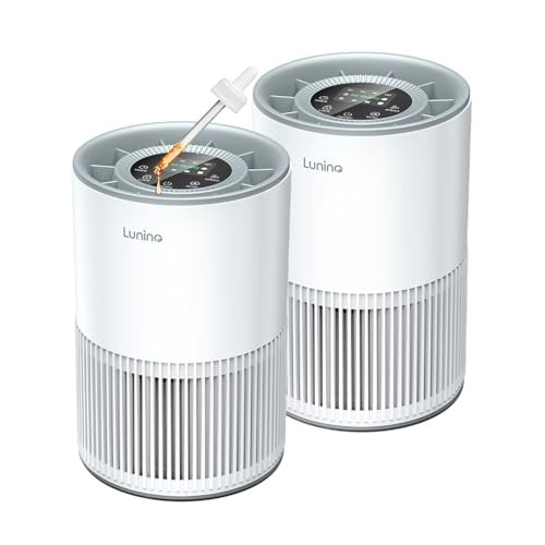 2 Pack Air Purifiers for Home Large Room up to 1200ft², LUNINO Air Purifier for Bedroom with H13 HEPA Washable Filter, Aromatherapy, Air Quality Sensor, Sleep Mode for Smoke, Dust, Pet Dander, Odor | Amazon (US)