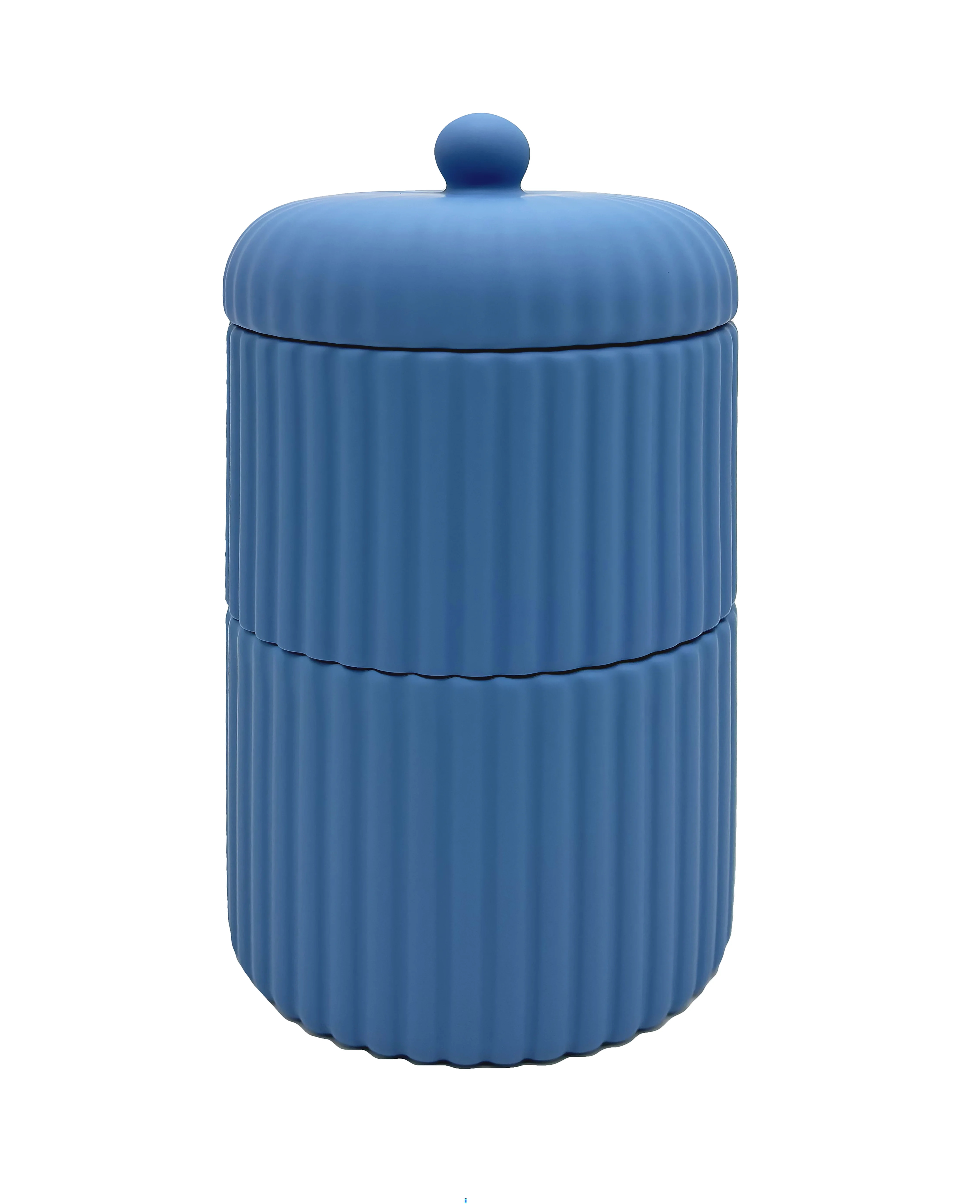 Mainstays By Becky G. & Alejandra 3-Piece Stacked Bathroom Canisters, Blue | Walmart (US)