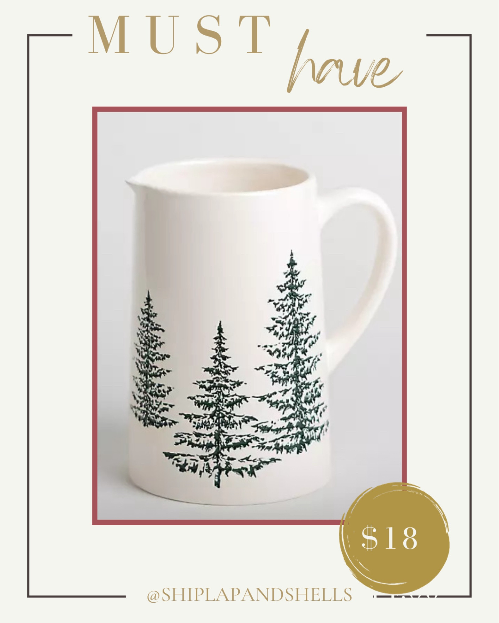 Must-have Christmas decorative pitcher from Kirkland’s Home!

#LTKHoliday #LTKfindsunder50 #LTKCyberWeek