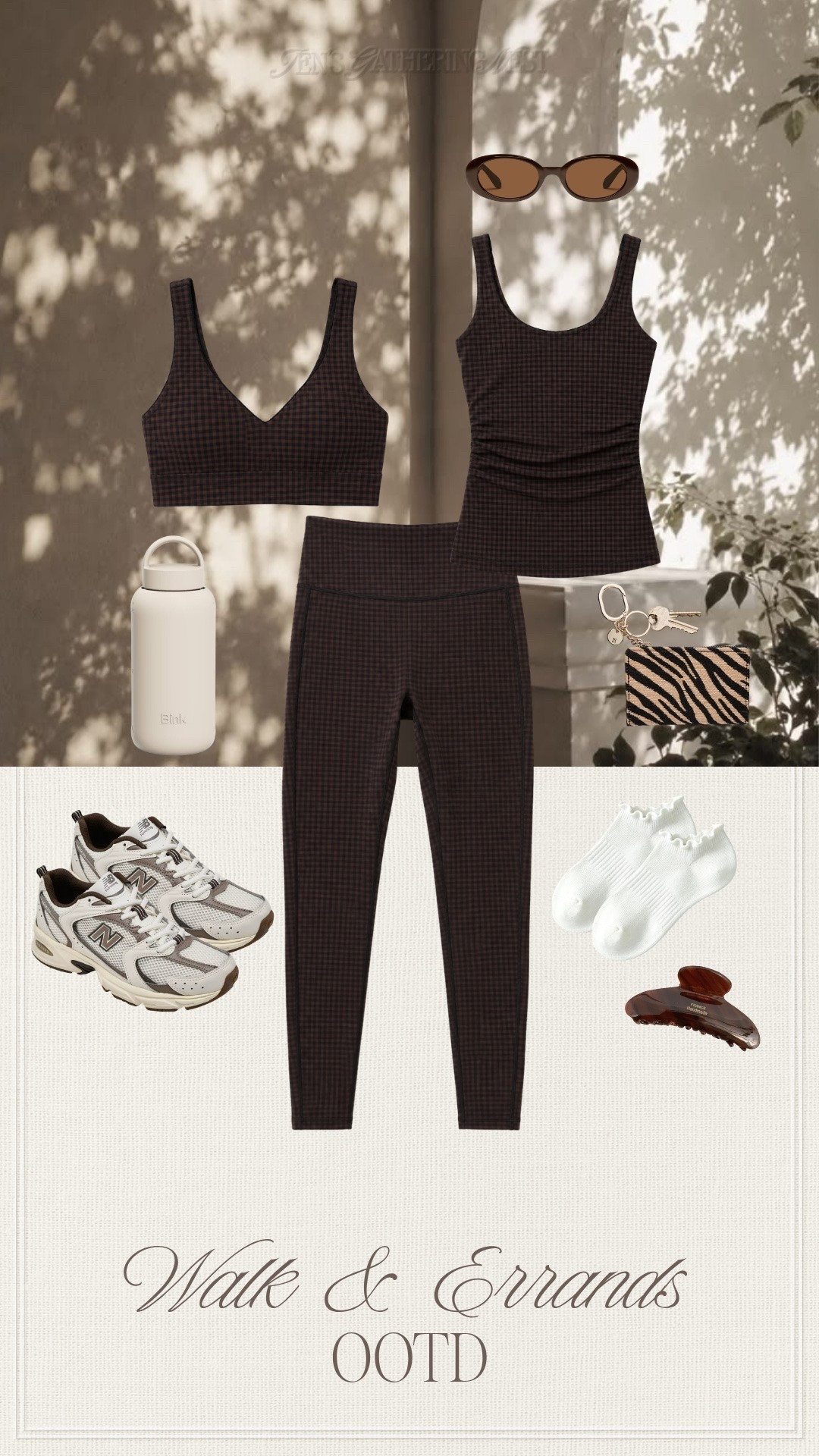 The cutest outfit for a walk, workout & errands 🤎 love the plaid print

#athleisure #errands #walking #walk #ootd #sneakers #fallsneakers #clawclip #socks #waterbottle #leggings #pilates #target #targetfashion #plaid

#LTKmorningroutine #LTKgrwm #LTKSeasonal