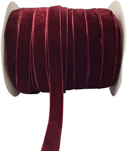 10 Yards Velvet Ribbon Spool (Wine, 5/8") | Amazon (US)