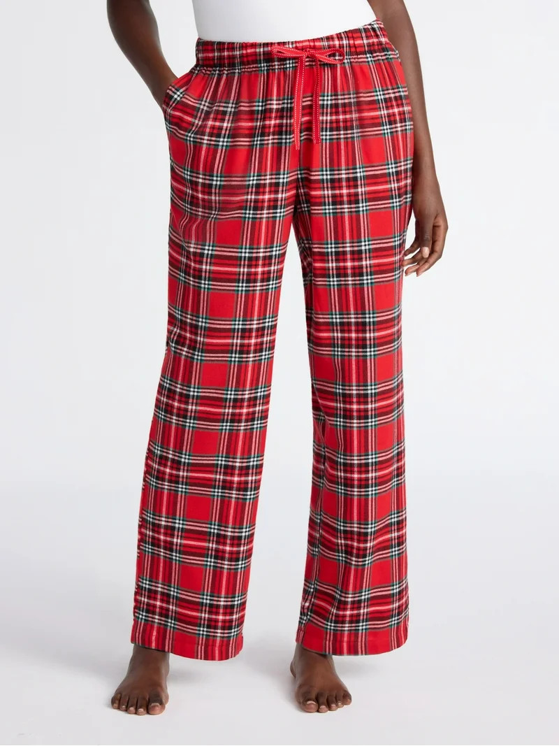 Joyspun Women's Flannel Sleep Pants, 30'' Inseam, Sizes XS-3X | Walmart (US)