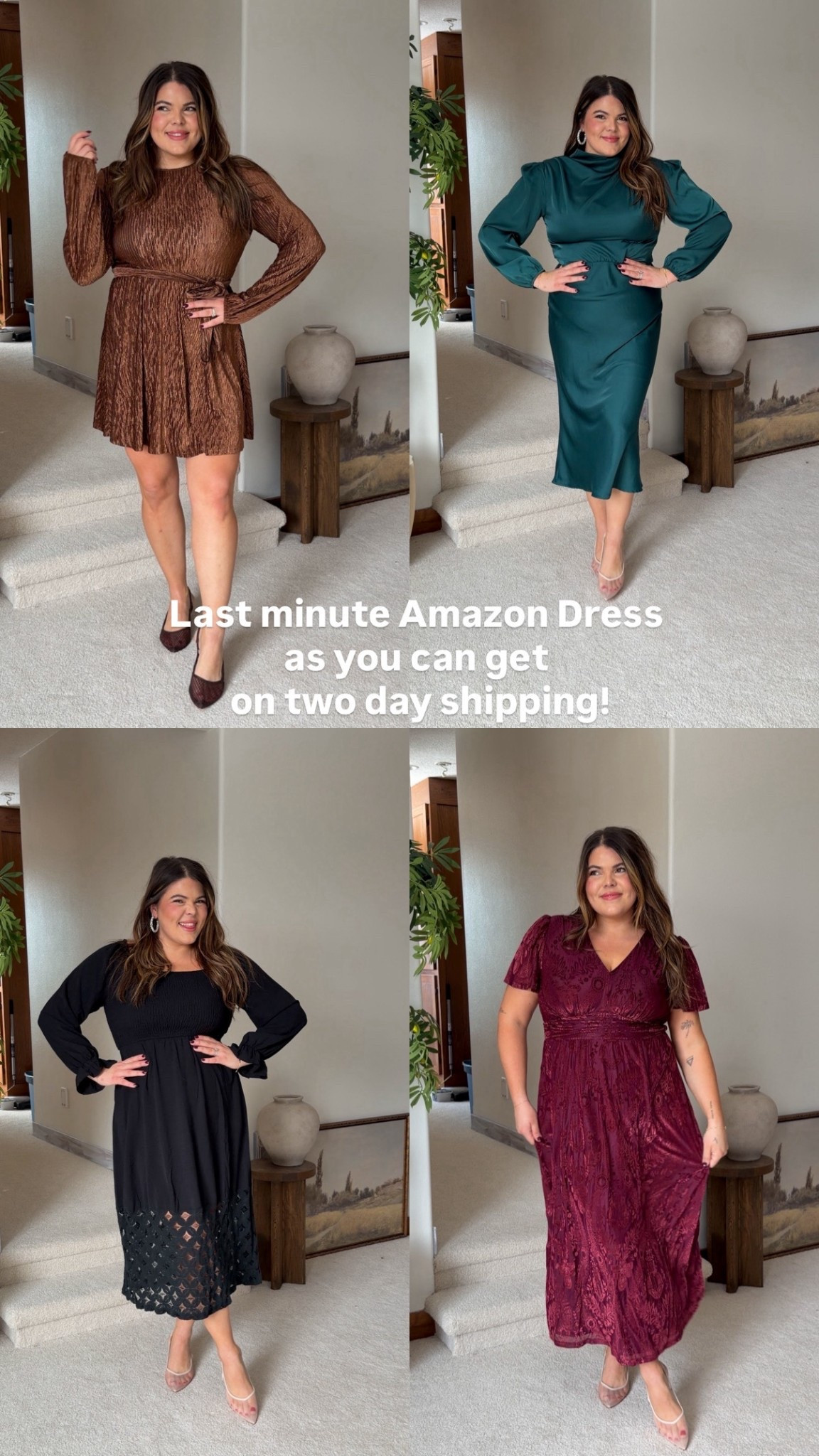 Last minute winter special event or holiday dresses from Amazon. Wearing size XL

Winter wedding, holiday party, Christmas Eve, cocktail dress, wedding guest dress, size 14

#LTKGiftGuide #LTKMidsize #LTKHoliday