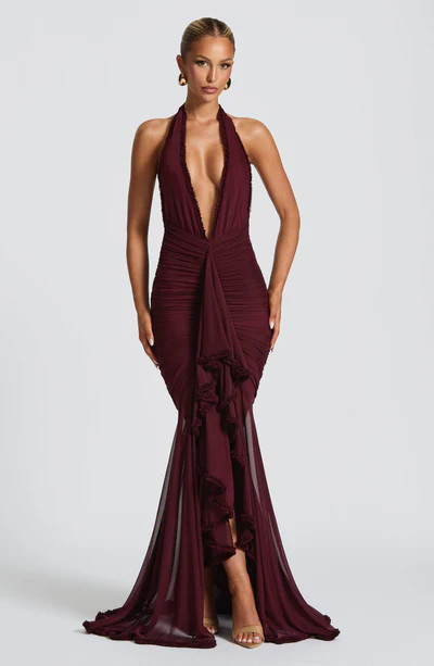 Janessa Maxi Dress - Cherry Lacquer | Babyboo (global)