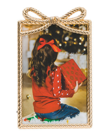 4x6  Metallic Bow Table Top Picture Frame | TJ Maxx