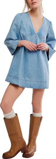 Goldie Balloon Sleeve Denim Minidress | Nordstrom