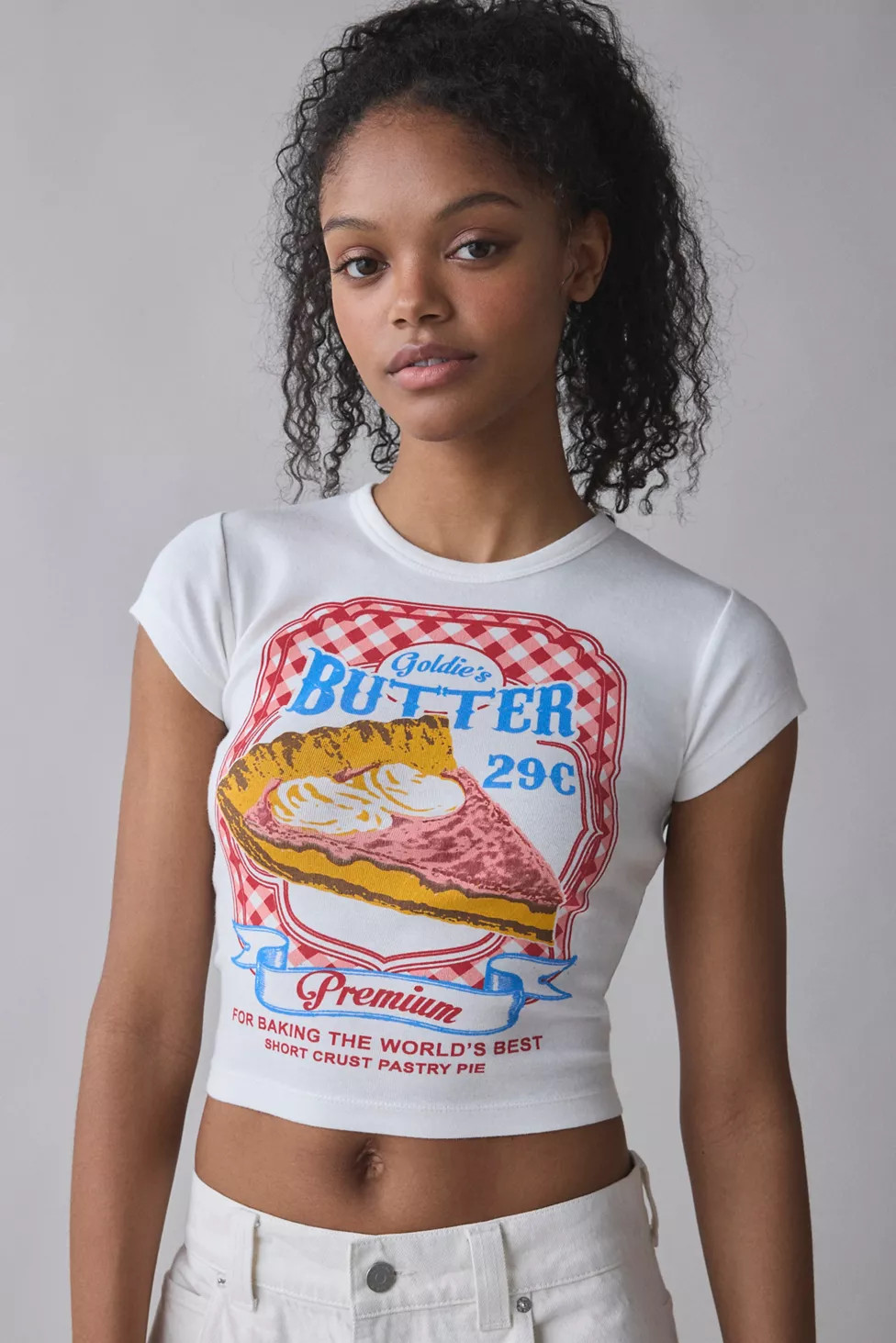 Goldie’s Butter Graphic Fitted Baby Tee | Urban Outfitters (US and RoW)