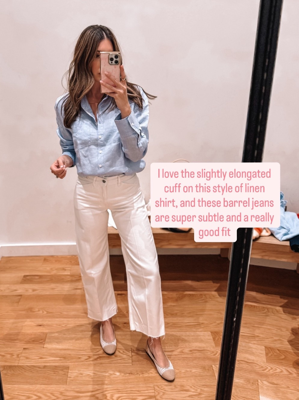 8 in shirt, size 26 in jeans 