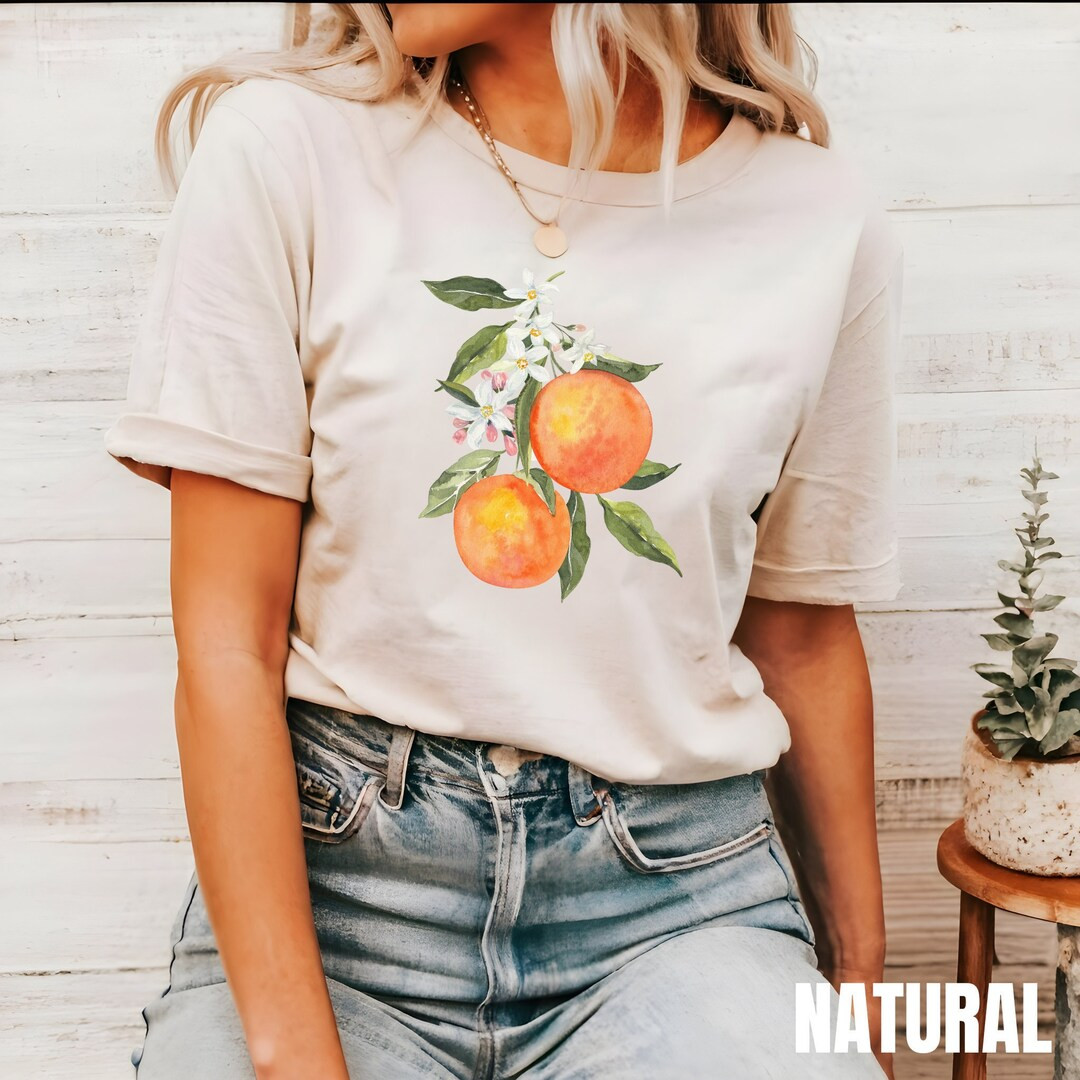 Vintage Orange Shirt, Aesthetic Fruit Shirt, Aesthetic Orange Shirt, Boho Orange Shirt,trending S... | Etsy (US)