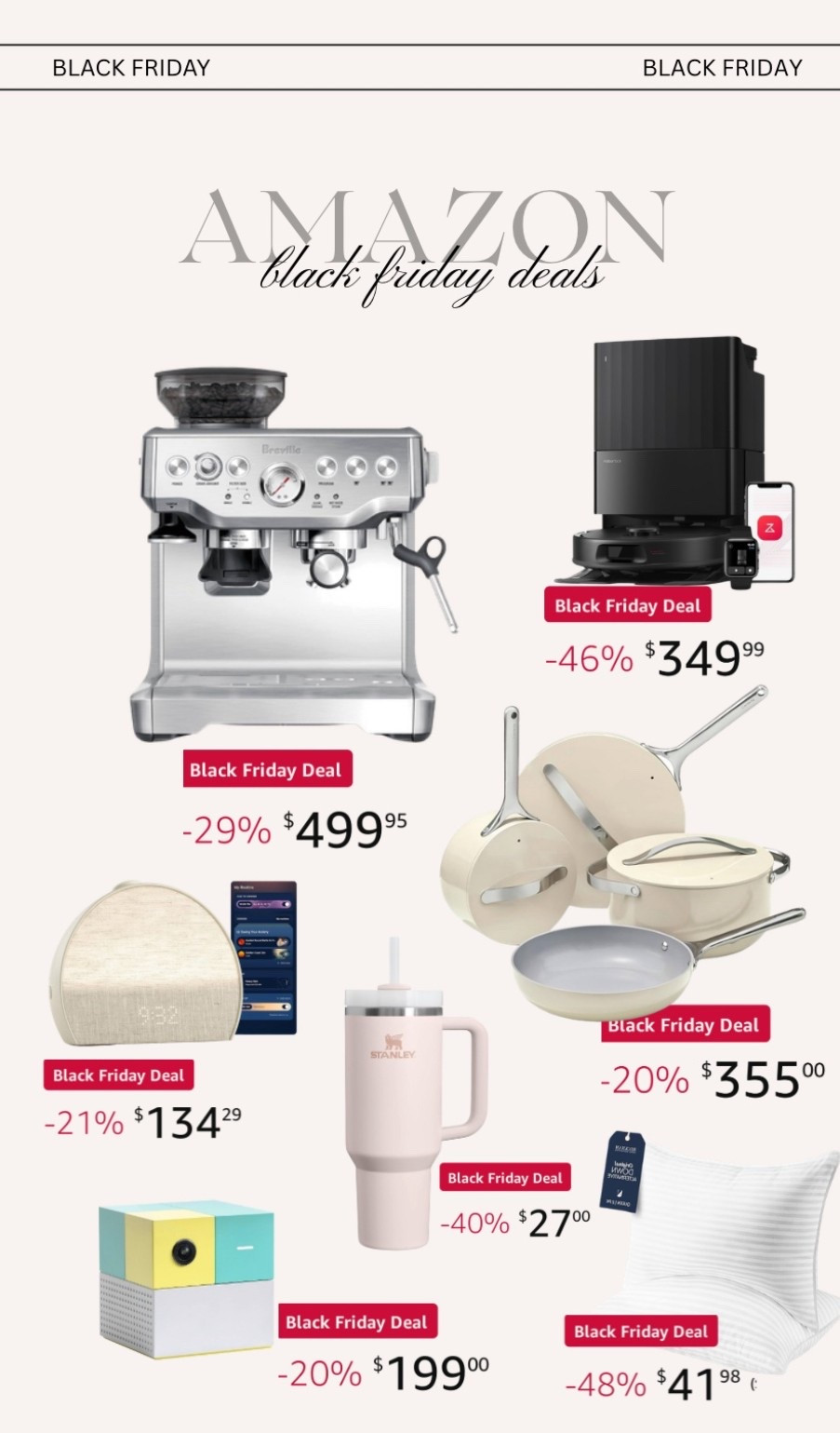 Amazon Black Friday deals!!

#amazondeals #blackfridaydeals #blackfriday #amazonmusthaves #amazonblackfriday #amazonfinds #giftideas #giftdeasforeveryone #homefinds #giftideasforher #giftideasforhim #giftideasforparents #newhomegiftideas #bestsellers #brevillesale #caraway #stanley #giftguideforher #giftguideforhim #homegiftguide 

#LTKSaleAlert #LTKGiftGuide #LTKCyberWeek