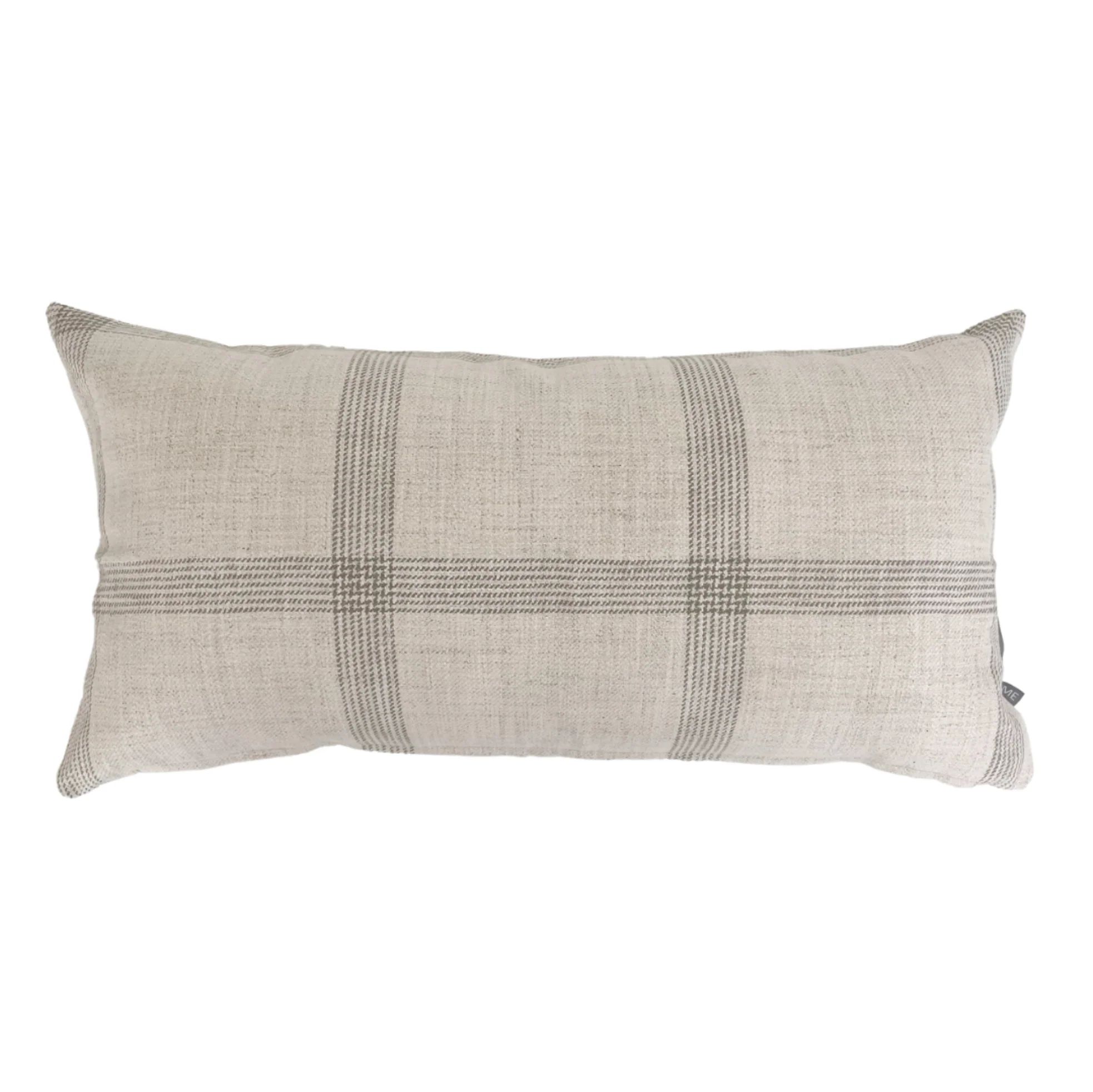 Linen Windowpane Pillow Cover | Hackner Home (US)