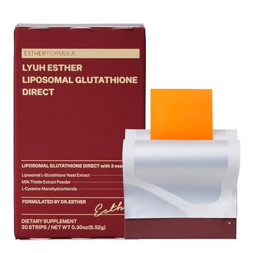 ESTHER FORMULA Liposomal Glutathione Strips (30 ct) - Glutathione Direct, Antioxidant Support, Skin Brightening | Fast-Absorbing Oral Beauty Film | Korean Supplements | Made in USA | Amazon (US)