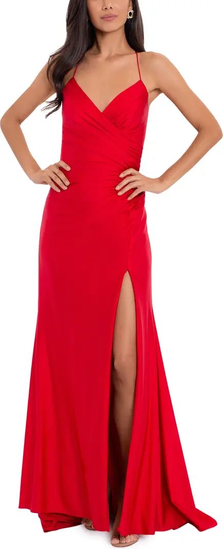 Ruched Trumpet Gown | Nordstrom