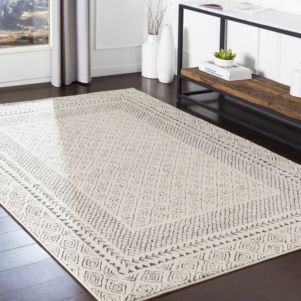 Calvo Light Beige/Charcoal Area Rug | Wayfair North America