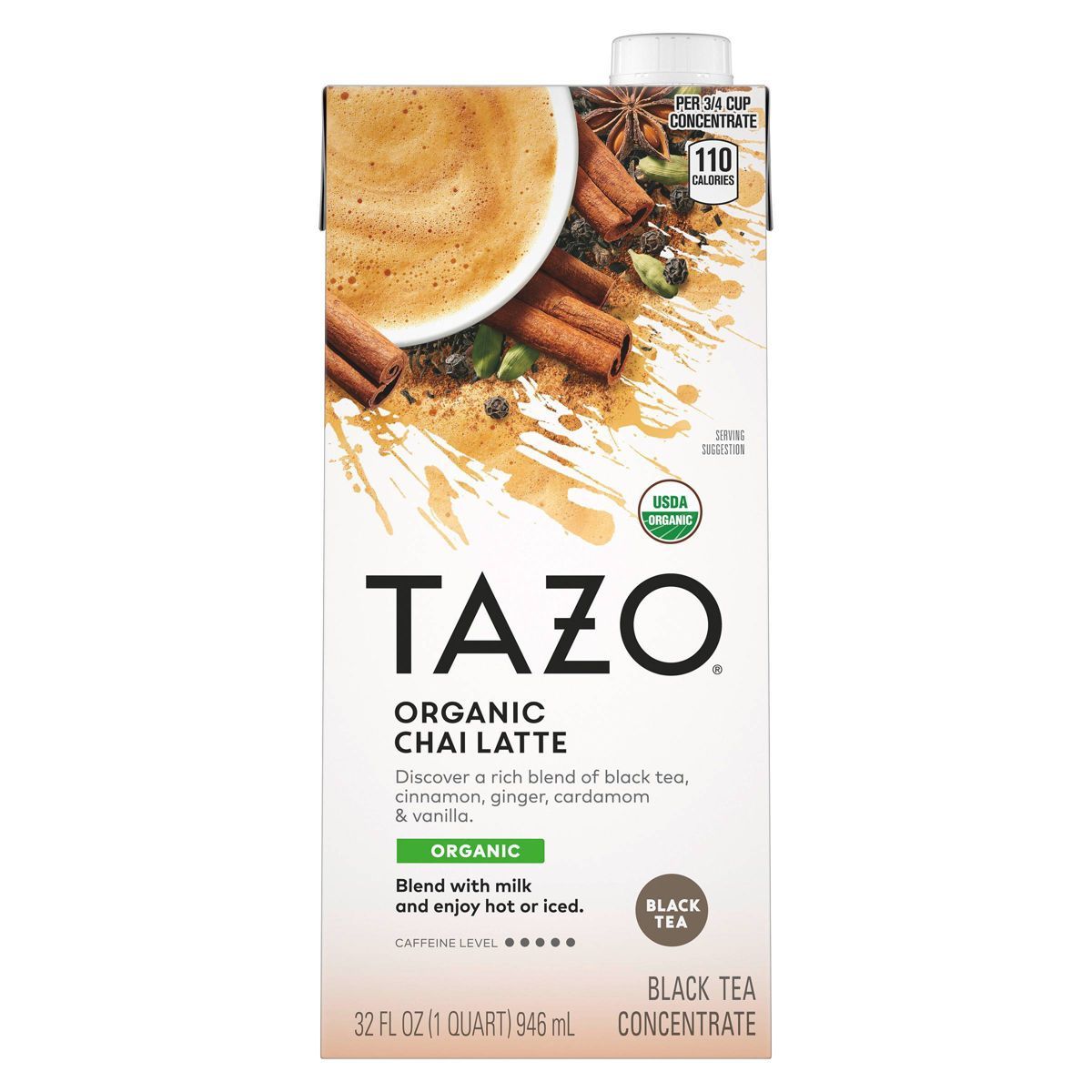 Tazo Organic Tea Latte Chai Black Tea - 32 fl oz | Target
