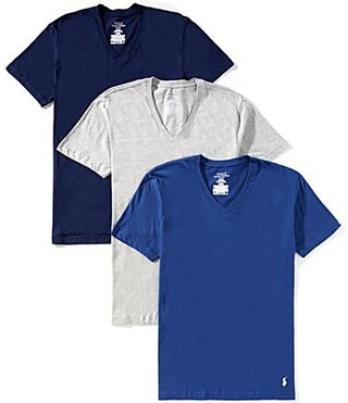 Polo Ralph Lauren Classic Fit V-Neck Undershirt T-Shirts 3-Pack - L | Dillard's