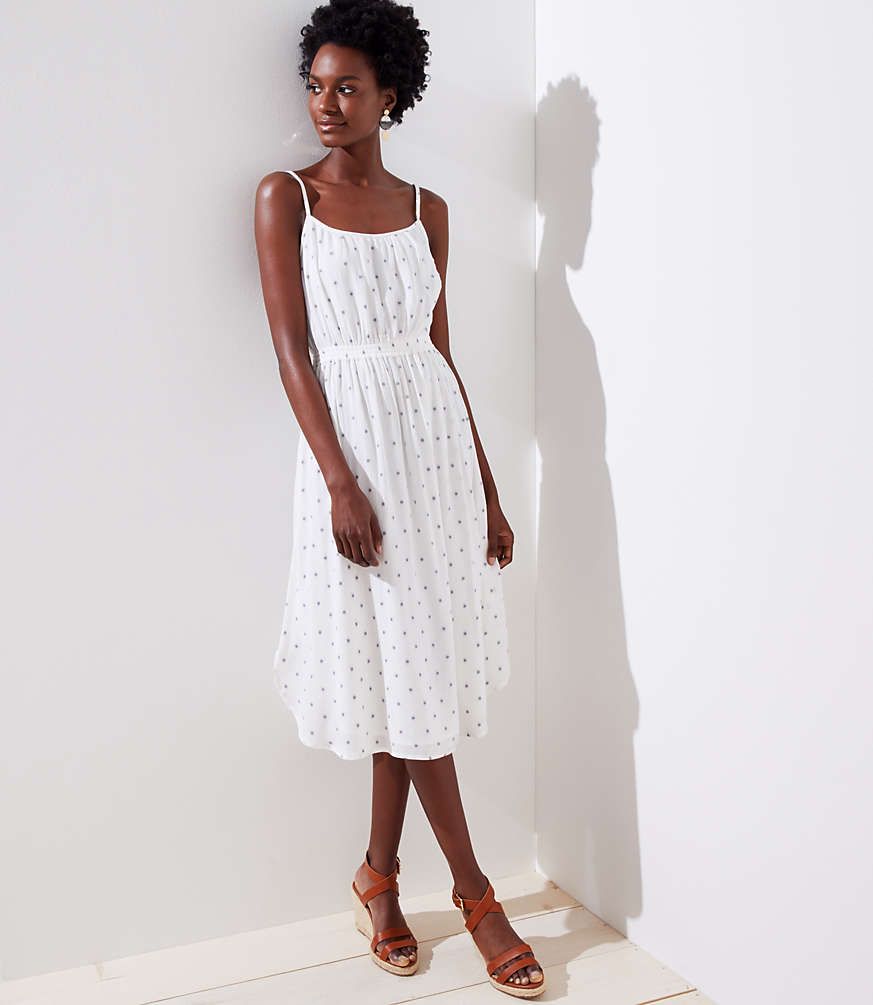 Polka Dot Strappy Dress | LOFT