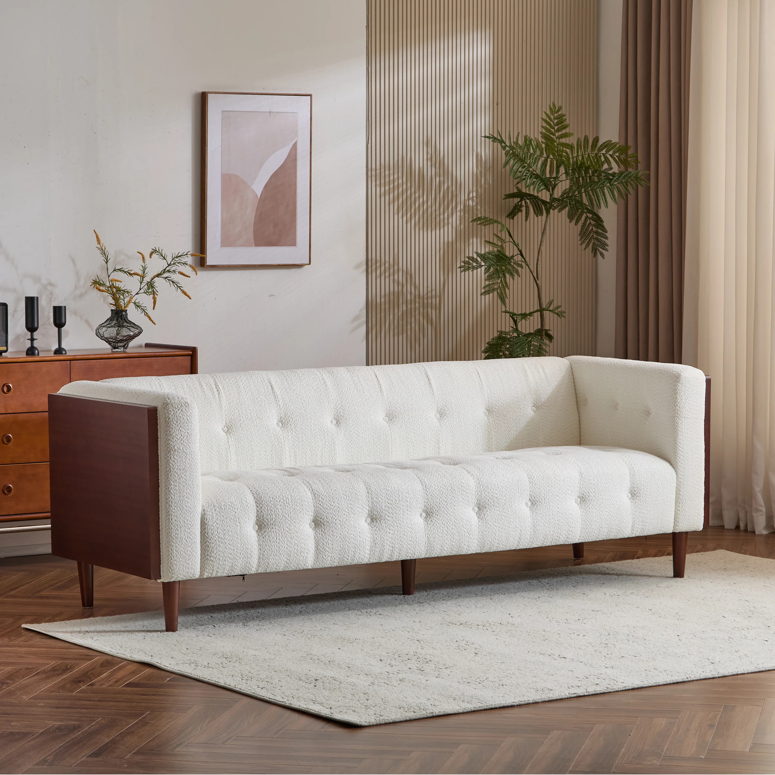Toochi Fabric Upholstered 3-Seater Sofa | Wayfair North America
