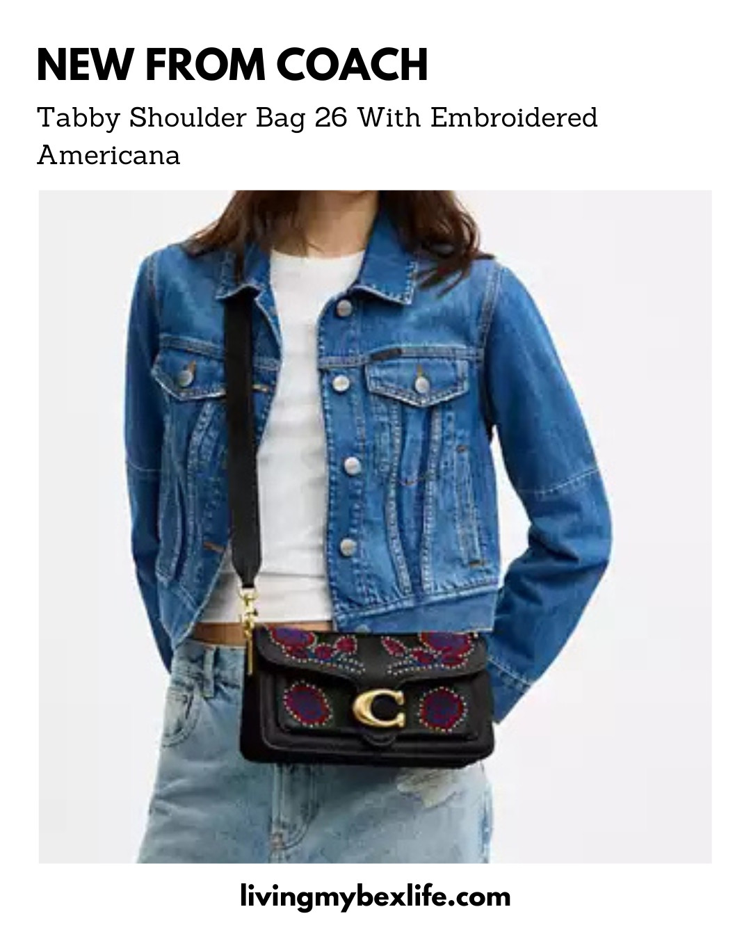 New Coach Tabby Shoulder Bag 26 With Embroidered Americana | #LTKItBag, coach purse, coach bag, luxury purse, luxury bag 

 #LTKootd #LTKU #LTKOver40