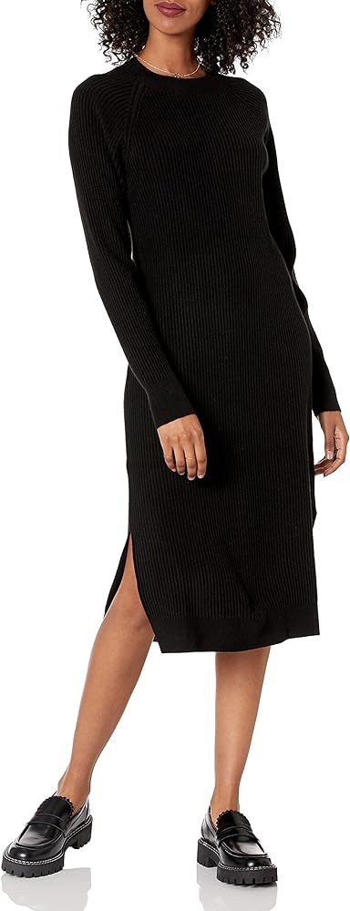 Amazon.com: The Drop Women's Renata Rib Slounge Midi Dress, Black, S : Clothing, Shoes & Jewelry | Amazon (US)