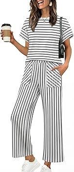 Sampeel Two Piece Sets for Women Cruise Travel Vacation Summer Outfits Lounge Matching Sets Women... | Amazon (US)