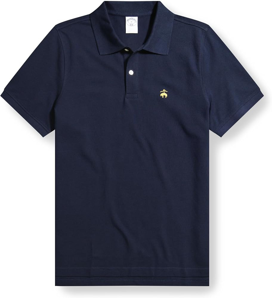 Brooks Brothers Men's Short Sleeve Cotton Pique Stretch Logo Polo Shirt | Amazon (US)