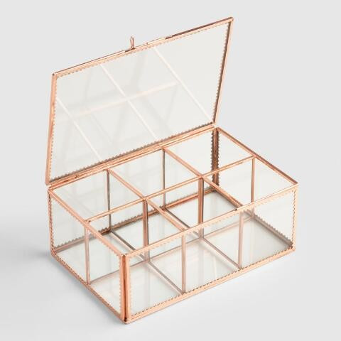 Copper and Glass Tea Storage Box | World Market