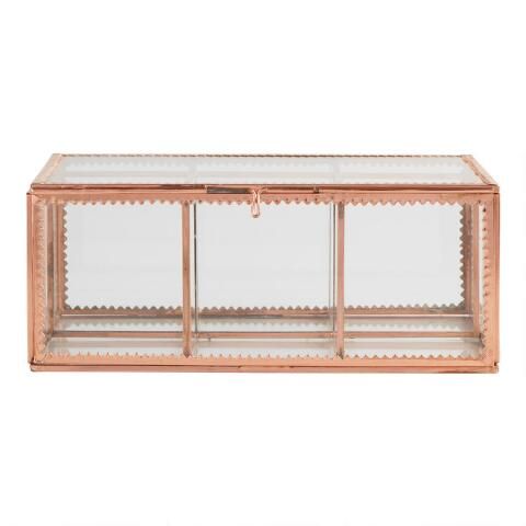 Copper and Glass Tea Storage Box | World Market