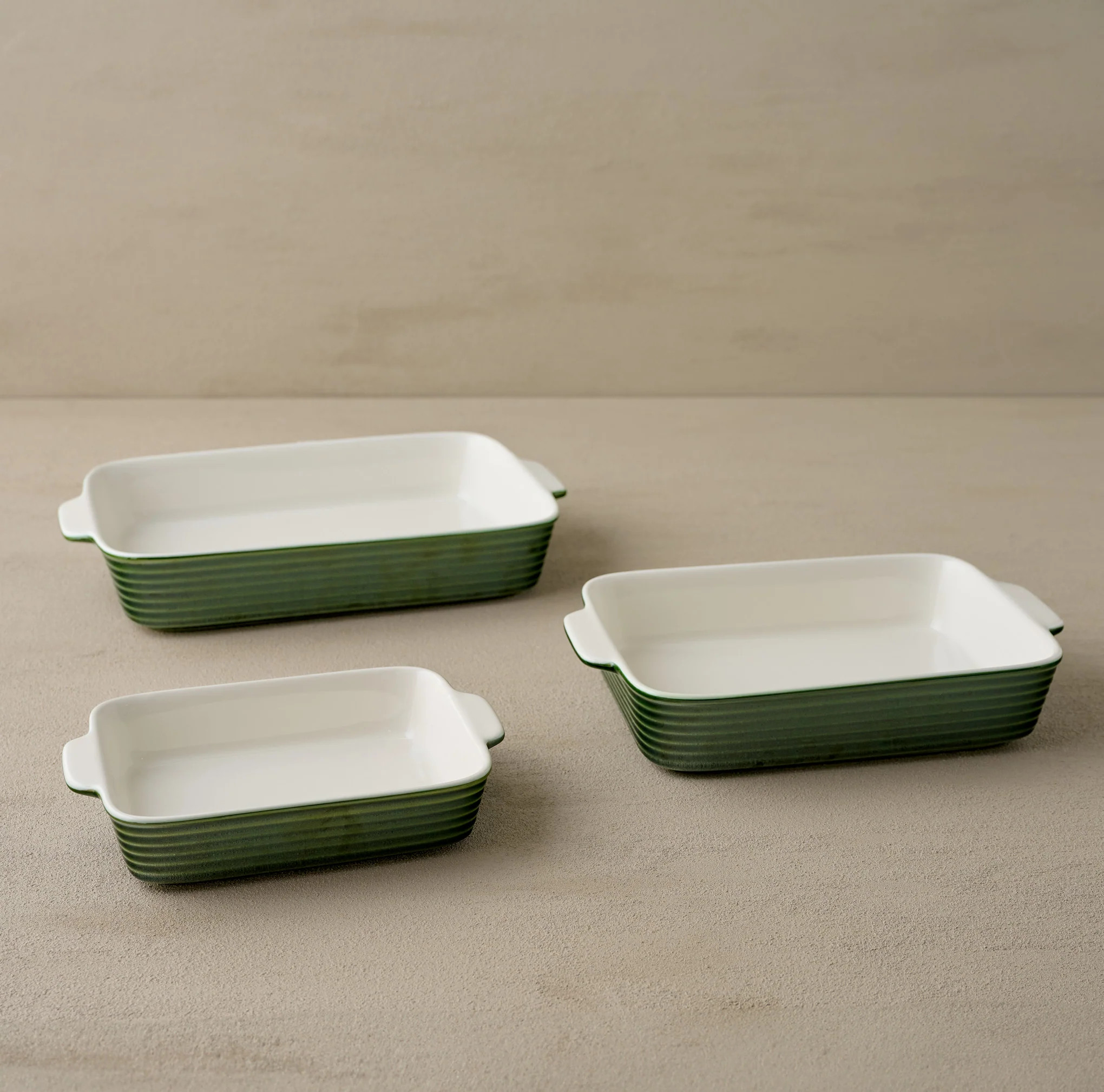 The Cottage Collection Forest Green Baking Dish Set of Three | Magnolia
