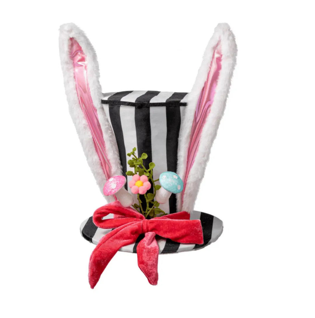 12in Bunny Ear Top Hat: Stripe - Etsy | Etsy (US)